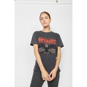 ANINE BING Vintage Bing Tee Black Faded Blogger M